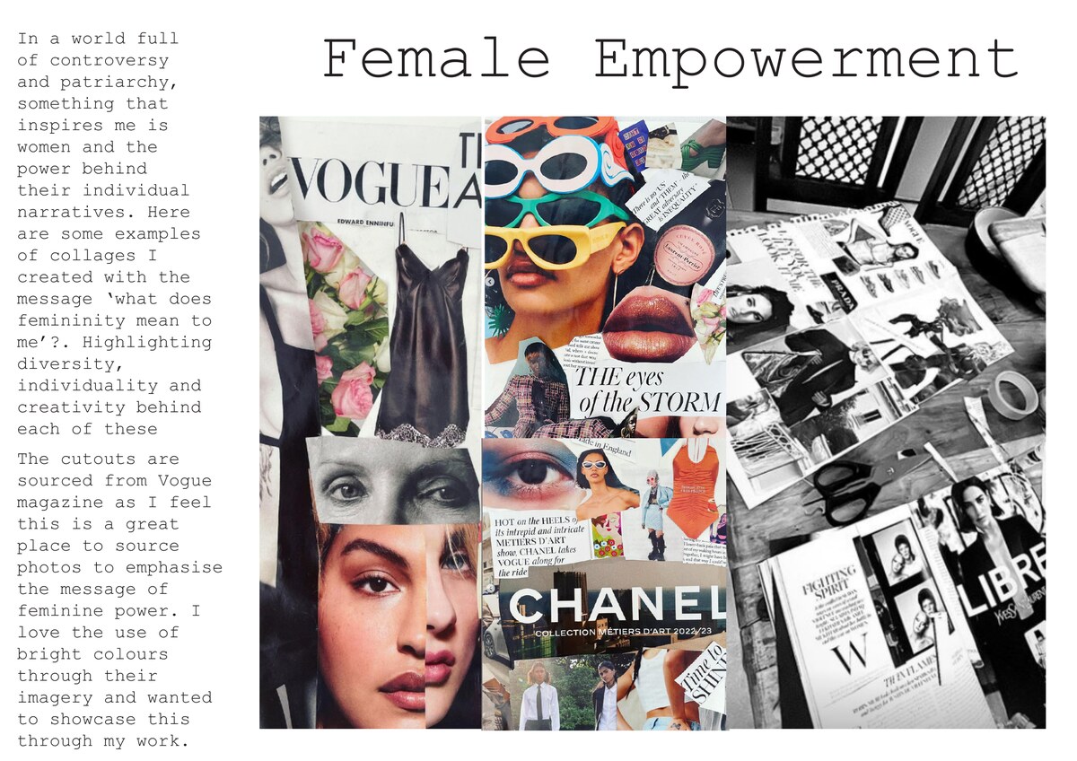 Female empowerment editorial collage by Katie Grimwood